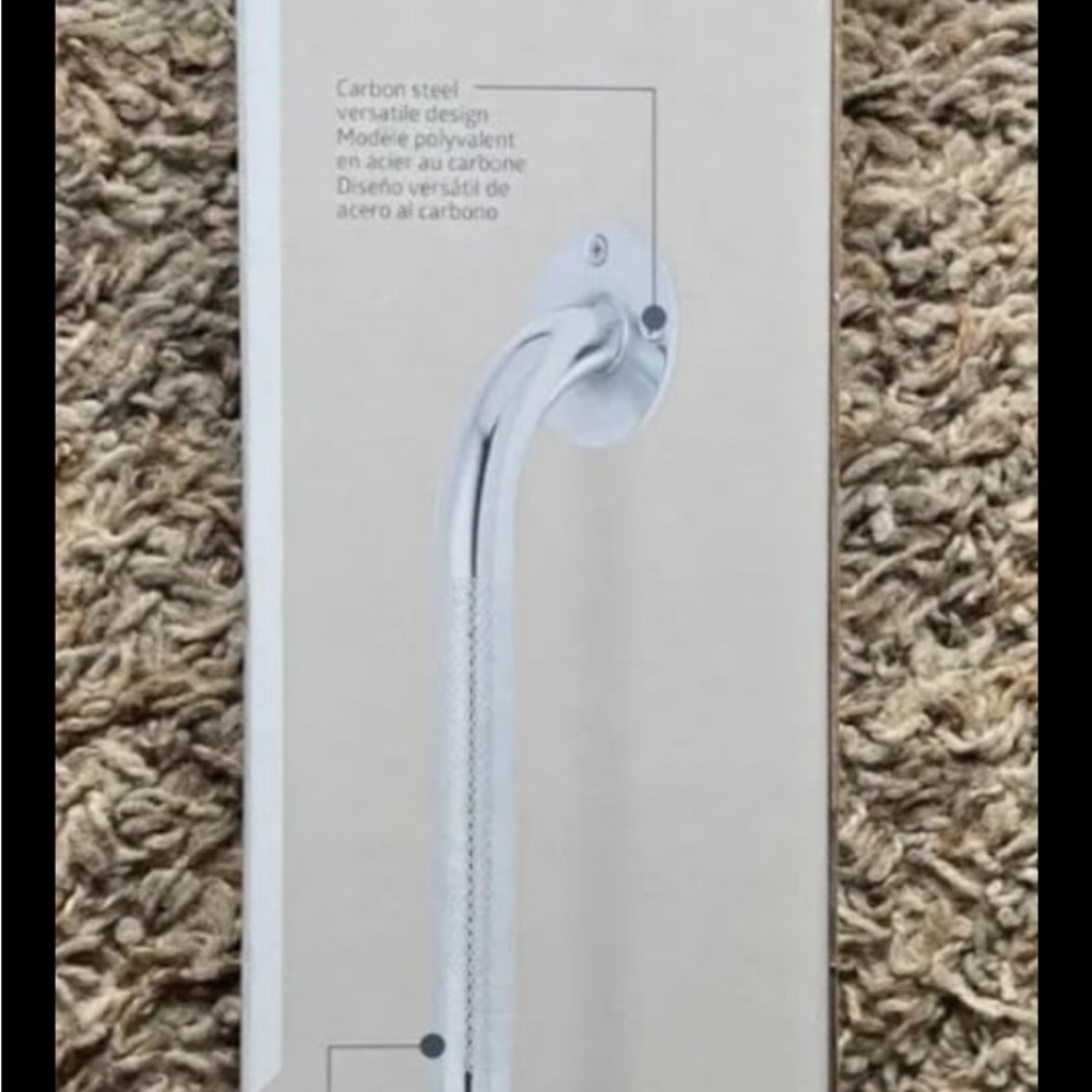 New! Medline Guardian Chrome Grab Bar 12".